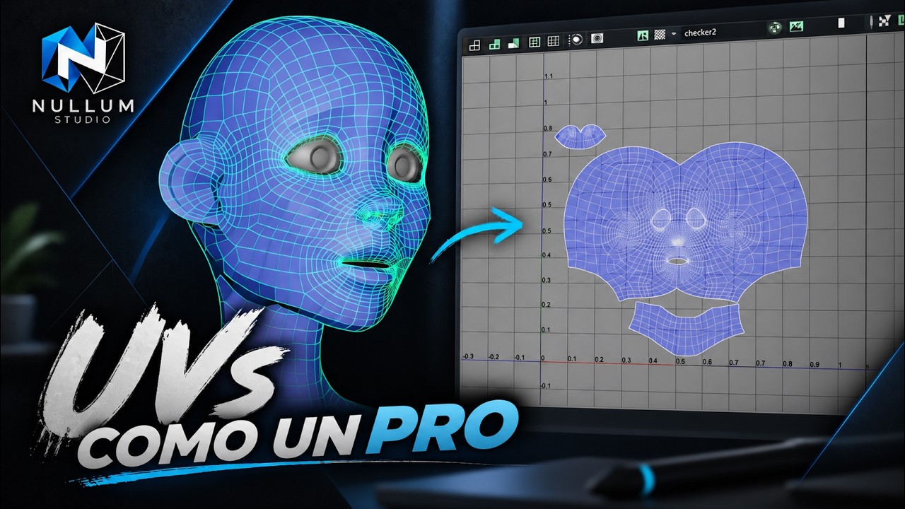 UVs como un PRO en Maya |  Sesión 09 – Unwrap de rostro paso a paso